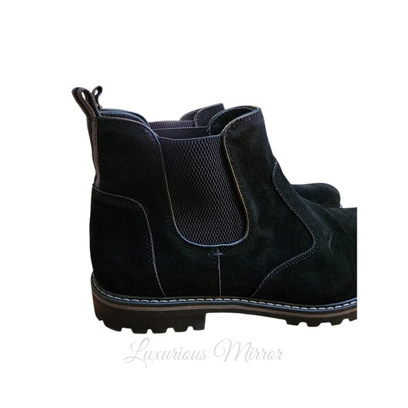 J75 By Jump Chelsea Ankle Boots Black Faux Suede Pull On Jake Size 12 Men's NEW - Picture 4 of 7